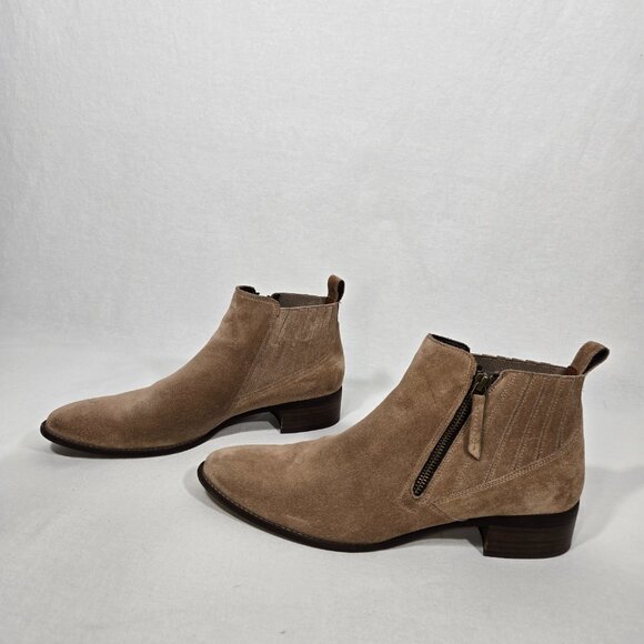 PAUL GREEN Old Money Elevated Basic TAN Suede Leather Chelsea Booties Size 10.5. - Picture 3 of 17